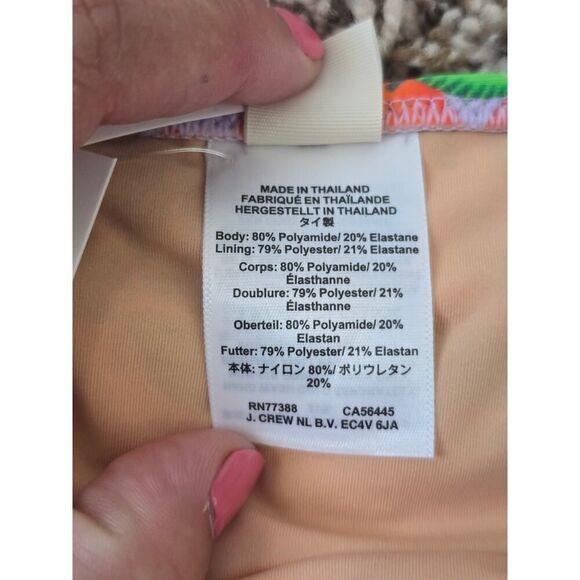 NWTβJ.Crew Crewcuts Girls Size 12 Orange Print Swimsuit UPF 50+ Vintage Lilac - Picture 7 of 7